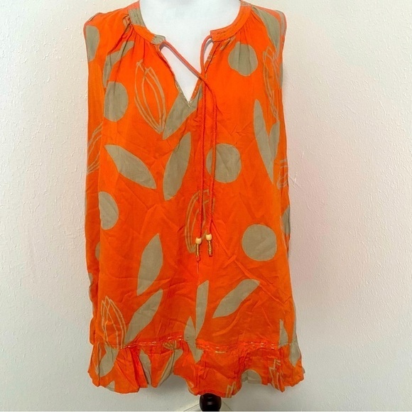Lane Bryant Plus Size Cool & Casual Cotton Sub with Crochet & Sequins Top 26/28 - Picture 1 of 15